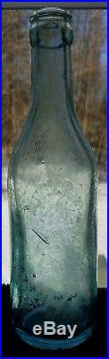 Rare Antique Pepsi-cola Bottle Schenectady Ny 1907 Blown In Mold Heavy