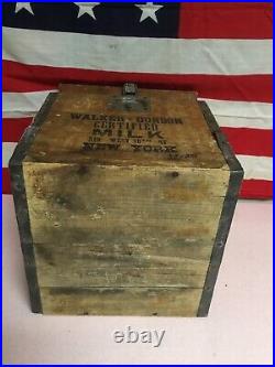 Rare Antique Walker-Gordon Certified Milk Crate Dairy New York City 1929