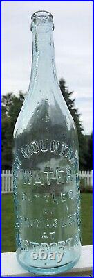 Rare Antique Westport Ny Mountain Spring Water Bottle Thomas Lee Aqua Bubbles