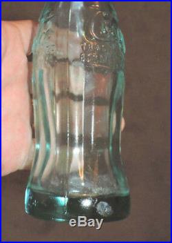 Rare Aqua Blue Coca Cola Nov. 16,1915 Bottle Utica, N. Y. Nice