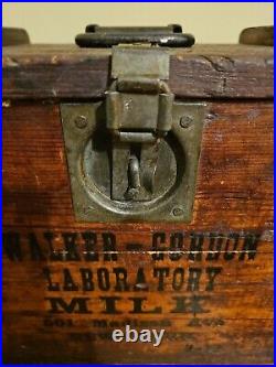 Rare Beautiful Antique! Wooden Walker Gordon Milk Crate Madison Ave NEW YORK