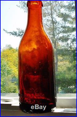 Rare, Blown Amber Straight Side Coca-ColaEDW. B. HARFORD, GOSHEN, N. Y. Excellent