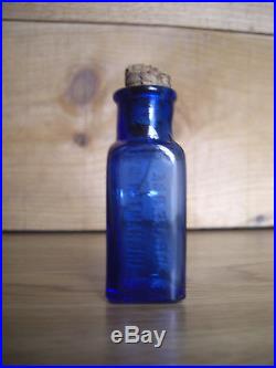 Rare Blue Dr. J. F. Roe Binghamton Ny Pharmacy Drugstore Medicine Cure Bottle