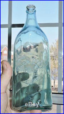 Rare Blue Straight Side Coca Cola Bottle Rochester, N. Y, A L Anderson Nice