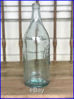 Rare Blue Straight Side Coca Cola Bottle Rochester, Ny, A L Anderson