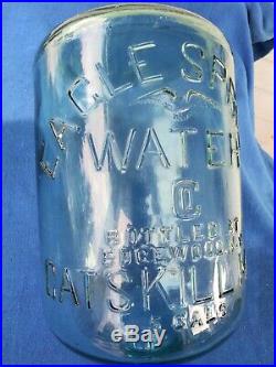 Rare Catskill Mountains Eagle Spring Water Edgewood Ny 5 Gal Jug Bottle Carboy