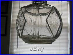 Rare Clear Glass Beautyhaywards 1871 Hand Thrown Fire Extinguisherbroadway, Ny
