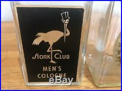 Rare Collectible New York City Stork Club Men's Cologne Bottles Cub Room