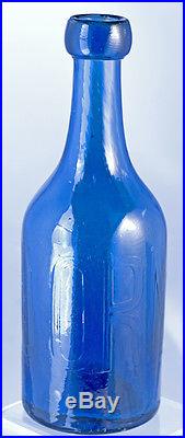 Rare D. L. Ormsby iron pontil cobalt blue soda from New York