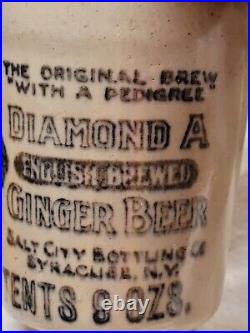 Rare Diamond A Salt City Bottling Co. Syracuse New York Ginger Beer Stoneware