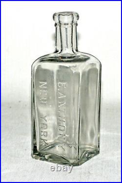 Rare E. Anthony New York Positive / Negative Collodion Chemical Square Bottle