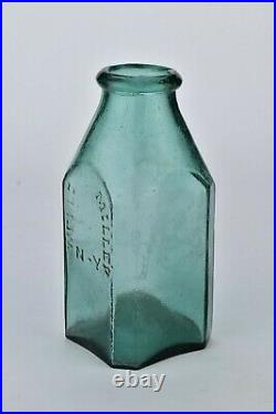Rare Early Glass Pickle Jar Well's & Miller NY Pontil Base