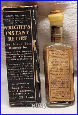 Rare Find Wright's Instant Relief Lakeshore Seed Co. Dunkirk New York Original