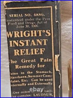 Rare Find Wright's Instant Relief Lakeshore Seed Co. Dunkirk New York Original