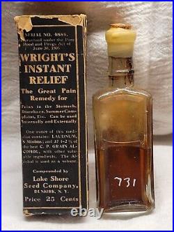 Rare Find Wright's Instant Relief Lakeshore Seed Co. Dunkirk New York Original