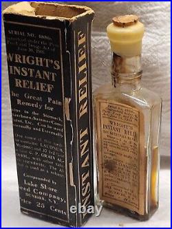 Rare Find Wright's Instant Relief Lakeshore Seed Co. Dunkirk New York Original