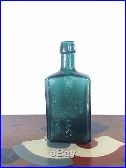 Rare G. W. Merchant, Lockport N. Y. Lockport Tale Green Medicine Bottle