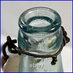 Rare James Butler 28 Oz Aqua Blue Bottle w Stopper c1882 New York Irish Merchant