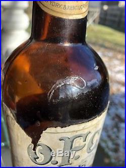 Rare Labeled Whiskey CROP OF 1892 O. F. C. RYE NY & KENTUCKY CO 3 Labels Handtool