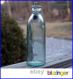 Rare MATTHEWS PATENT Gravitating Stopper Soda Water Bottle G. JONES FONDA NY