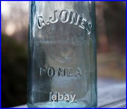 Rare MATTHEWS PATENT Gravitating Stopper Soda Water Bottle G. JONES FONDA NY