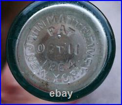 Rare MATTHEWS PATENT Gravitating Stopper Soda Water Bottle G. JONES FONDA NY