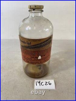 Rare Monogram Motor Oil SAE No. 2OW Vintage Bottle Pennsylvania New York 14C26