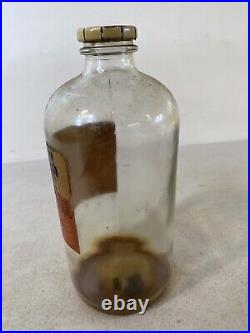 Rare Monogram Motor Oil SAE No. 2OW Vintage Bottle Pennsylvania New York 14C26