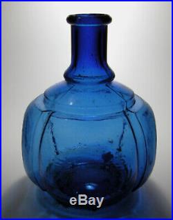 Rare OLD Blown COBALT Glass Bottle HAYWARD'S Hand Fire GRENADE Extinguisher NY