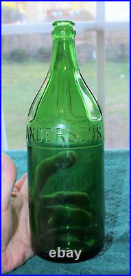 Rare Original Anderson Beverage Green Bottle Rochester, New York Nice