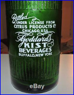 Rare Original Antique green Kist 32 oz Bottle Chicago, Buffalo New York Mint