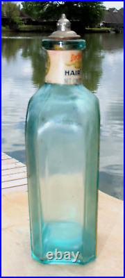 Rare Original Blue Dr. Hobson's Hair Tonic 6 Oz Bottle New York, St Louis