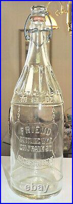 Rare Original Friend Bottling Works 30 Oz Bottle Rochester, N. Y. Mint