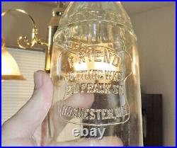 Rare Original Friend Bottling Works 30 Oz Bottle Rochester, N. Y. Mint