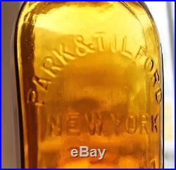 Rare PARK & TILFORD NEW YORK Golden yellow strap sided Pint no slug plate L@@K