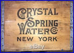 Rare Pine Hill Crystal Springs Water BOTTLE CRATE Box Catskills New York NY
