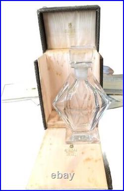 Rare Signed Baccarat Faceted Perfume Bottle In Presentation Case By Pastier NY