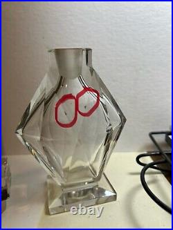 Rare Signed Baccarat Faceted Perfume Bottle In Presentation Case By Pastier NY