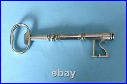 Rare Silver Plated Bottle Opener Corkscrew Key The 21 Club New York P. H Vogel