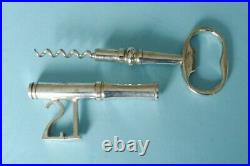Rare Silver Plated Bottle Opener Corkscrew Key The 21 Club New York P. H Vogel