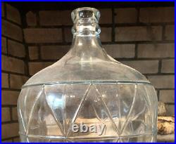 Rare Silver Springs Water & Cooler NY Embossed 5 Gallon Glass Water Bottle Clean