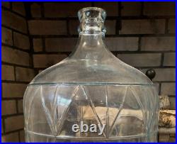 Rare Silver Springs Water & Cooler NY Embossed 5 Gallon Glass Water Bottle Clean