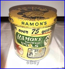 Rare Store Display Advertising Jar Ramons Medicine Co. Leroy NYThe Little Dr