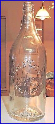 Rare Straight Side Coca Cola 1 Pint 14 Oz Bottle Rochester, N. Y. A L Anderson