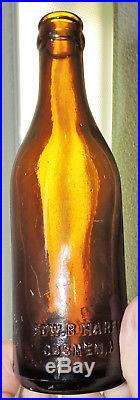 Rare Straight Side Coca Cola Amber Bottle Goshen, New York Nice