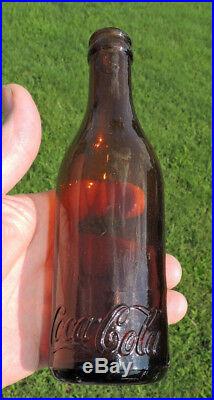 Rare Straight Side Coca Cola Amber Bottle Goshen, New York Porter's R