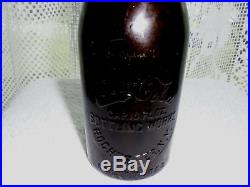 Rare Straight Side Coca Cola Bottle Rochester New York Script Slug Plate