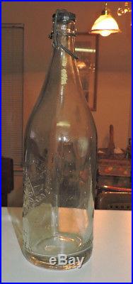 Rare Straight Side Orange Crush 1 Pint 12 Oz Bottle Elmria, New York Nice
