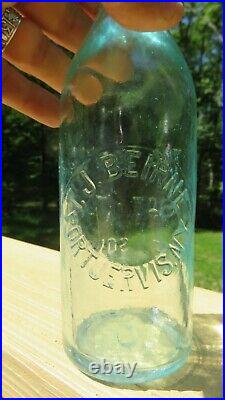 Rare T. J Bierne Bottle Antique Blob Top Port Jervis New York Soda Or Beer