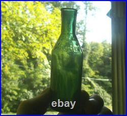 Rare Teal Green Lyon's Powder B&p Ny Bug Poison Roach Killer Bottle 1880 Mint
